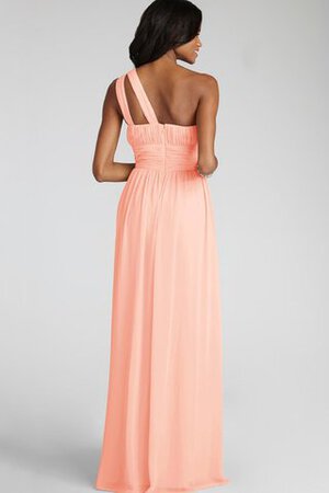 Robe demoiselle d'honneur chic d'épaule asymétrique ruché avec chiffon