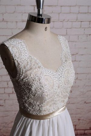 Robe de mariée informel facile ceinture en étoffe ligne a avec nœud à boucles