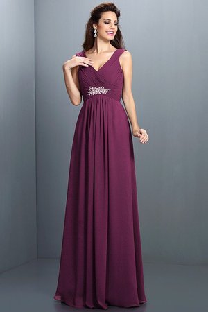 Robe demoiselle d'honneur plissage naturel en chiffon avec fronce avec sans manches