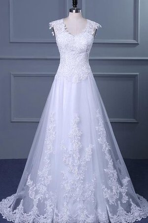 Robe de mariée elégant intemporel facile avec manche courte d'epaule ajourée