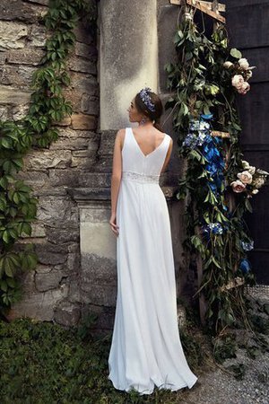 Robe de mariée longue ligne a fermeutre eclair manche nulle jusqu'au sol