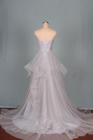 Robe de bal avec gradins cordon ligne a avec perle de bustier