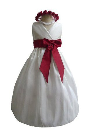 Robe cortège fille elégant v encolure ligne a manche nulle