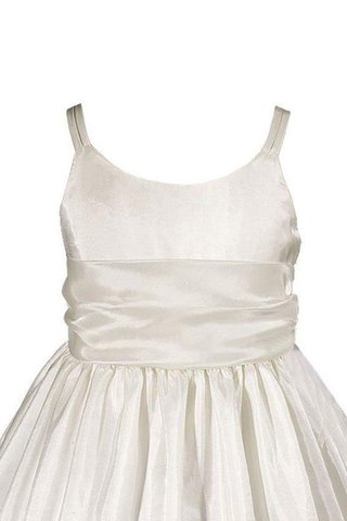 Robe cortège fille ruché a-ligne avec sans manches bretelles spaghetti avec nœud