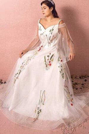 Robe de mariée fascinant col en forme de cœur a-ligne romantique delicat