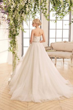 Robe de mariée naturel longue de mode de bal cordon avec perle