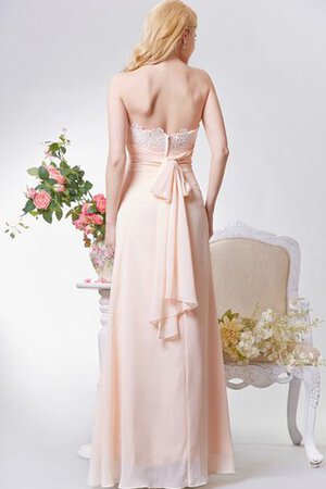 Robe demoiselle d'honneur distinguee avec fleurs dos nu de bustier avec chiffon