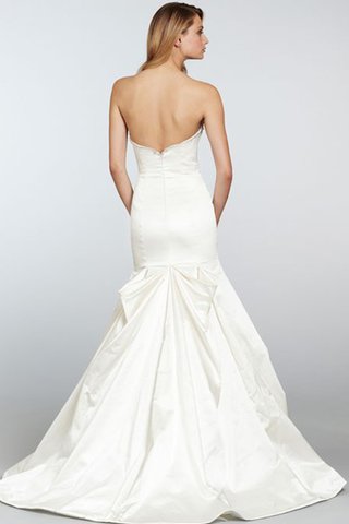 Robe de mariée distinguee ample sans dos manche nulle avec perle