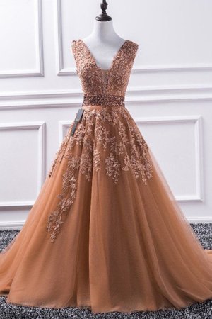 Robe de bal de princesse merveilleux ligne a de traîne courte naturel