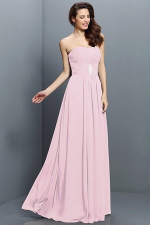 Robe demoiselle d'honneur plissage longue de bustier ligne a avec fronce