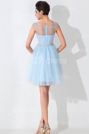 Robe fête de la rentrée charmeuse facile de col bateau textile en tulle avec perle