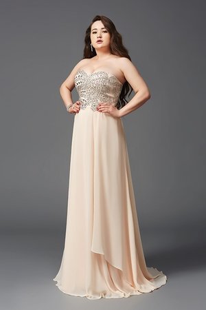 Robe de bal longue avec chiffon avec sans manches col en forme de cœur de princesse