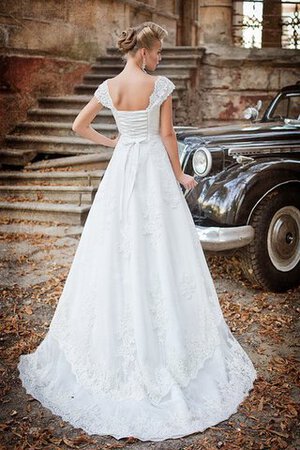 Robe de mariée longue elégant cordon v encolure ligne a