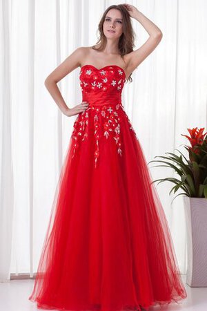 Robe de quinceanera longue col en forme de cœur avec sans manches