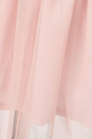 Robe cortège fille plissé encolure ronde ceinture textile en tulle avec ruban