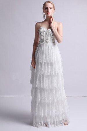 Robe de mariée avec zip honorable naturel longue romantique