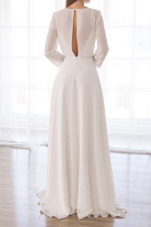 Robe de mariée avec manche longue fabuleux avec zip humble naturel