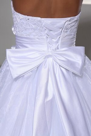 Robe de mariée plissage naturel avec perle ceinture col en forme de cœur