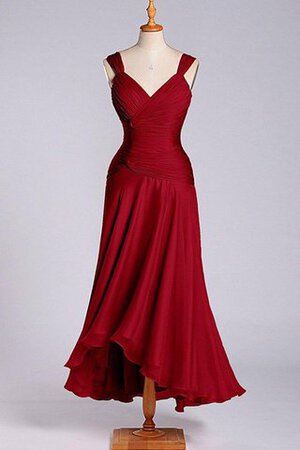 Robe demoiselle d'honneur plissage en chiffon avec manche 3/4 col en bateau manche nulle