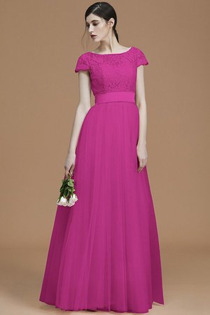 Robe demoiselle d'honneur naturel en tulle ceinture de princesse avec ruban