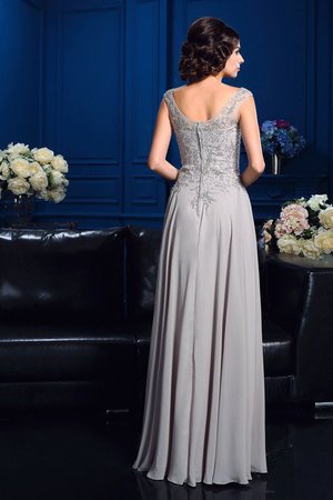 Robe mère de mariée longue de princesse avec sans manches avec zip avec chiffon