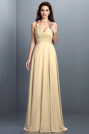 Robe demoiselle d'honneur plissage naturel de dos nu avec chiffon fermeutre eclair