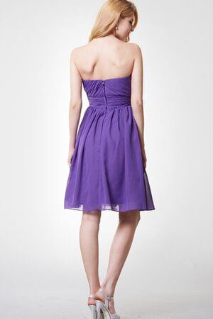 Robe demoiselle d'honneur romantique fermeutre eclair ruché de lotus de bustier