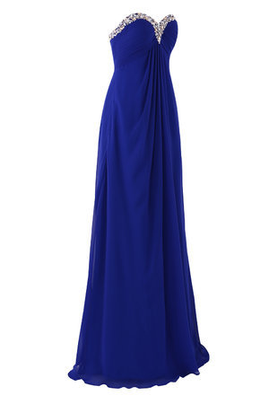 Robe de bal classique avec cristal avec chiffon avec sans manches avec perle