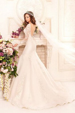 Robe de mariée delicat facile v encolure v col profonde avec manche longue