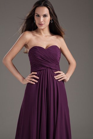 Robe demoiselle d'honneur romantique facile en chiffon a-ligne de bustier