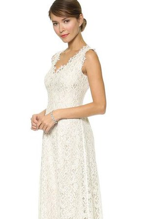 Robe de mariée nature fermeutre eclair de col en v longueur au ras du sol manche nulle