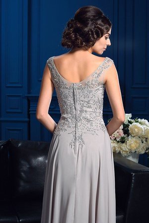 Robe mère de mariée longue de princesse avec sans manches avec zip avec chiffon