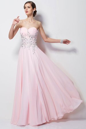 Robe de bal longue de princesse fermeutre eclair de col en cœur manche nulle