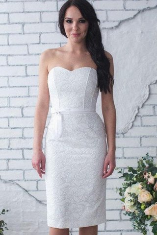 Robe de mariée naturel spécial charmeuse en dentelle de col en cœur