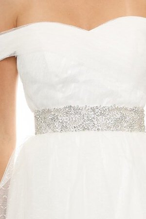 Robe de mariée a plage textile en tulle fermeutre eclair manche nulle avec ruban