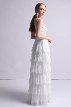 Robe de mariée avec zip honorable naturel longue romantique