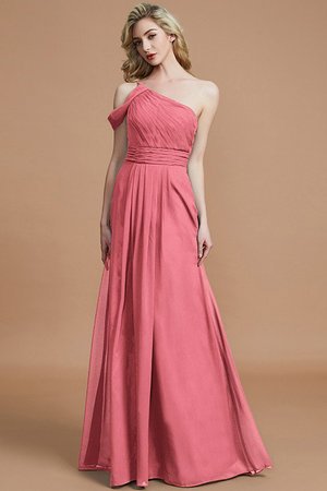 Robe demoiselle d'honneur naturel manche nulle ligne a avec chiffon de princesse