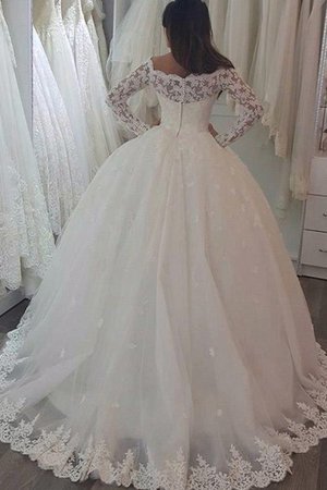 Robe de mariée appliques de mode de bal spécial avec décoration dentelle naturel