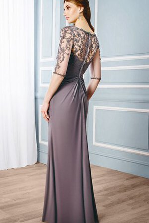 Robe de bal classique discrete gaine avec perle avec manche 1/2