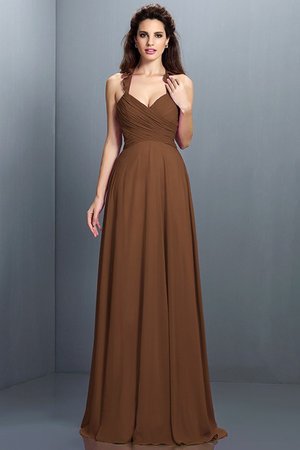 Robe demoiselle d'honneur plissage naturel de dos nu avec chiffon fermeutre eclair