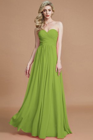 Robe demoiselle d'honneur naturel de princesse ligne a avec chiffon jusqu'au sol