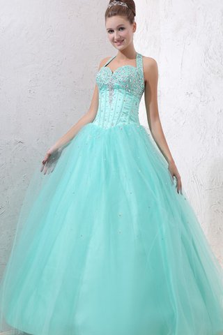 Robe de quinceanera col en forme de cœur ligne a en tulle de mode de bal avec perle