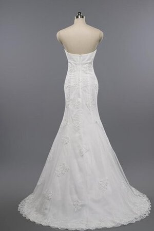 Robe de mariée jusqu'au sol trou serre en dentelle manche nulle col en forme de cœur