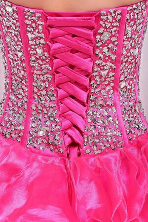 Robe de quinceanera naturel cordon de bustier de lotus textile en tulle