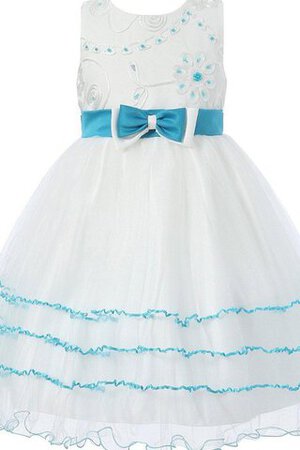 Robe cortège fille avec perle avec sans manches au niveau de genou ligne a col u profond