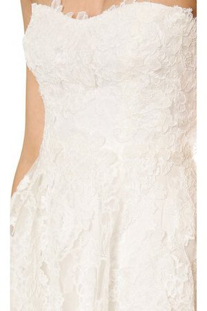 Robe de mariée fermeutre eclair appliques en dentelle manche nulle de bustier