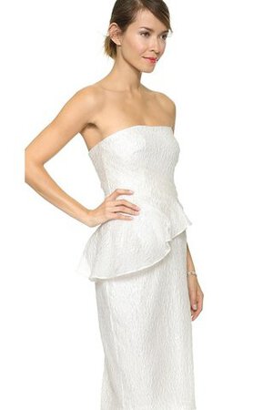 Robe de mariée plissage de bustier collant textile taffetas avec fronce