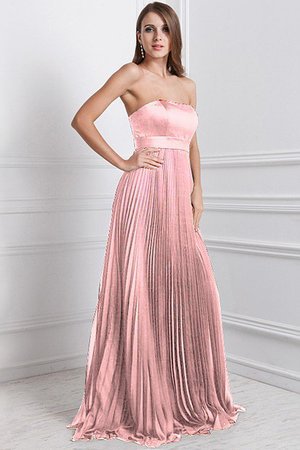 Robe demoiselle d'honneur de bustier manche nulle jusqu'au sol de lotus avec chiffon