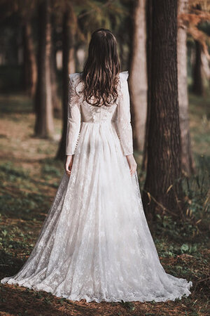 Robe de mariée mignonne longueur au ras du sol de lotus officiel naturel