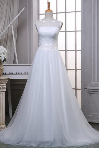 Robe de mariée longueur au ras du sol en satin ligne a d'épaule asymétrique en tulle